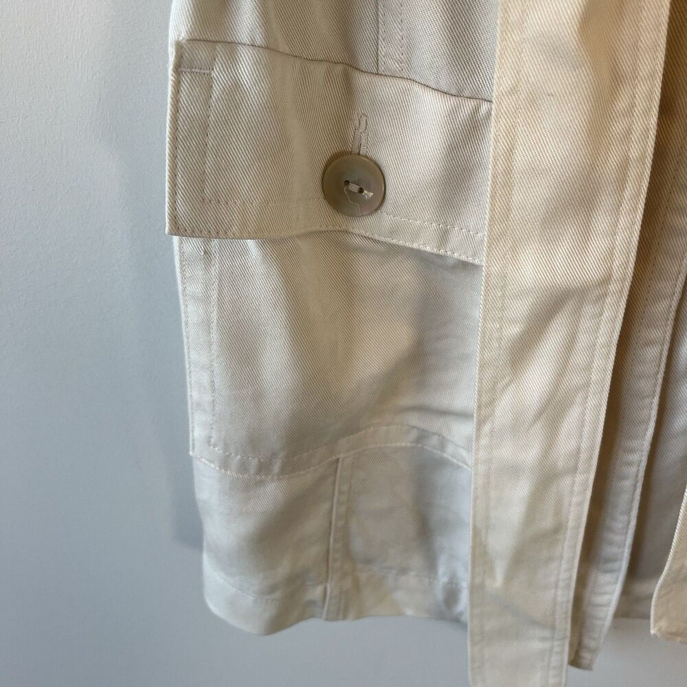 Talbots Tie Waist Vest Cream Resort Safari Outdoors Quiet Luxury Women’s Size 4 - Picture 7 of 13